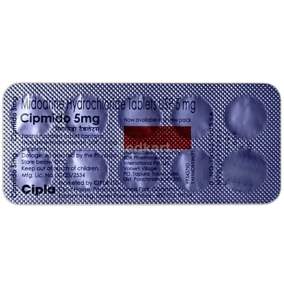 cipmido 5mg tablet 10's